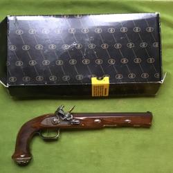 MAGNIFIQUE PISTOLET &Agrave; SILEX BOUTET 1ERE EMPIRE COMM&Eacute;MORATIVE S&Eacute;RIE LIMIT&Eacute;E 81/200 CANON LISSE cal 45