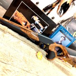 Promo -30 % Blaser R8 carcasse success grade 7 cuir noir m&eacute;daillon cerf d&eacute;tente dor&eacute; neuve