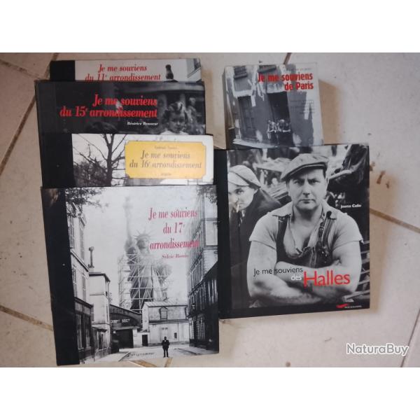 Collection Livre reli� je me souviens de Paris/ arrondissement 11/15/16/17 / des halles