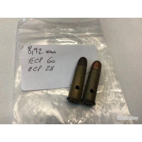VENDU PAR LE-CUIRASSIER LOT DE 2 BALLES CALIBRE 8,92 MM  NEUTRALISEES