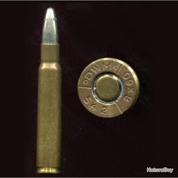 8 x 60 Mauser - marquage : �DWM� / 542 / 8X60 / - balle nickel pointue