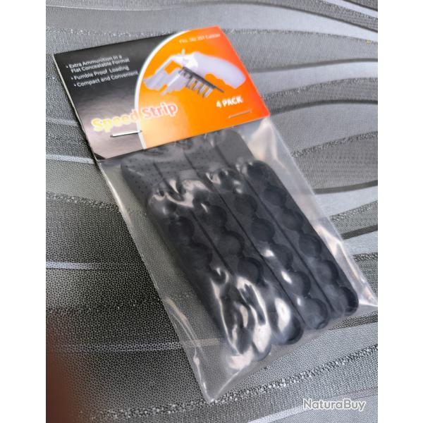 Lot de 4 Chargettes plastiques pour revolvers 38 SP-357 Mag NEUVES