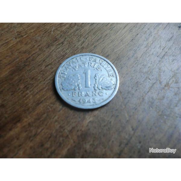 monnaie 1 franc francisque  1943