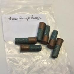 VENDU PAR LE-CUIRASSIER LOT DE 6 CARTOUCHES CALIBRE 9 MM D'&Eacute;POQUE  NEUTRALISEES PAR LE TEMPS