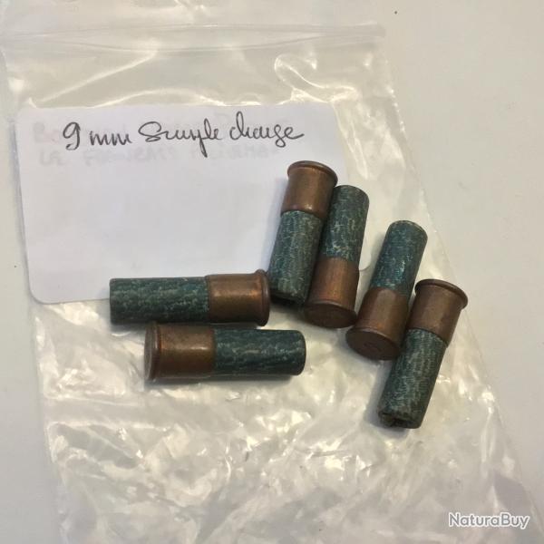 VENDU PAR LE-CUIRASSIER LOT DE 6 CARTOUCHES CALIBRE 9 MM D'�POQUE  NEUTRALISEES PAR LE TEMPS