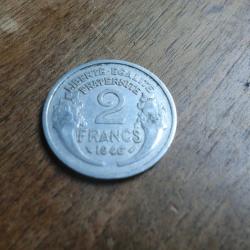 monnaie 2 franc morlon  1946  alu