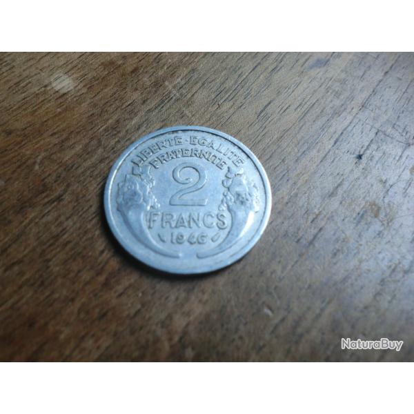 monnaie 2 franc morlon  1946  alu