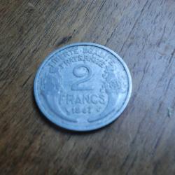 monnaie 2 franc morlon  1947  alu