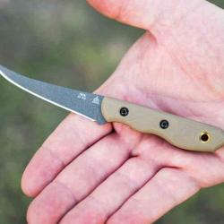 Couteau TOPS Knives Tick Lame Trailing Point Acier 1095 Manche Micarta &Eacute;tui Kydex USA TPTCK01