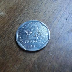 monnaie 2 francs semeuse  1983