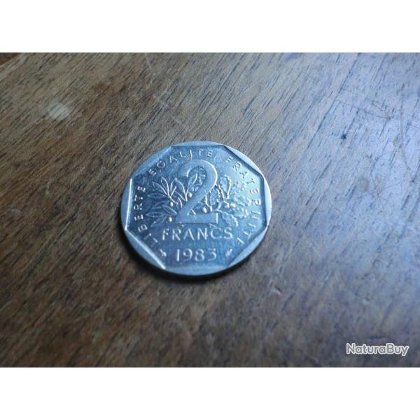 monnaie 2 francs semeuse  1983