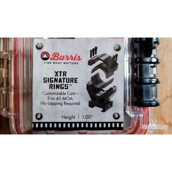 Colliers Burris Xtreme tactical signature 30mm 1.0" hauteur pair