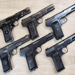 Pistolets TOKAREV TT-30 / &Eacute;tat cosm&eacute;tique moyen - Fabrication Russe - Plaquettes CCCP - Calibre 7,62