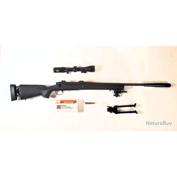 Remington 700 gaucher Crosse HS-PRECISION Type US ARMY M-24 Calibre 7mm Rem Mag