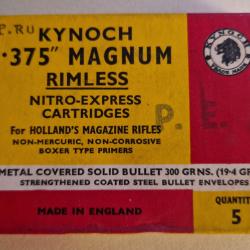Boites munition Kynoch 375 magnum