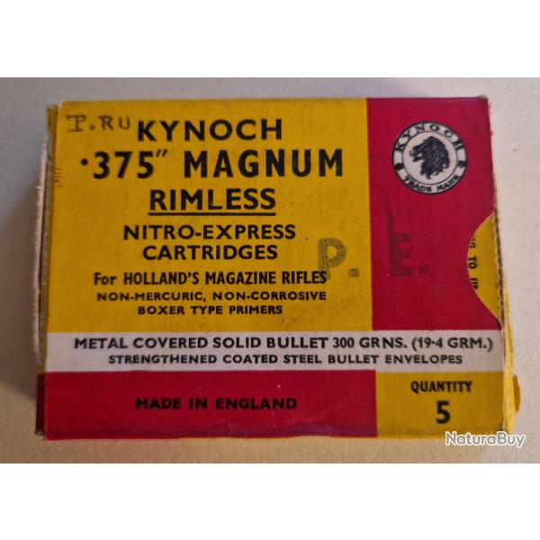 Boites munition Kynoch 375 magnum