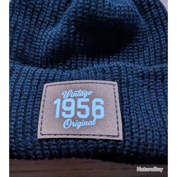 BONNET HIVER VINTAGE 1956 LEGER ET DOUX 1956-2026 = 70 ANS CETTE ANNEE !