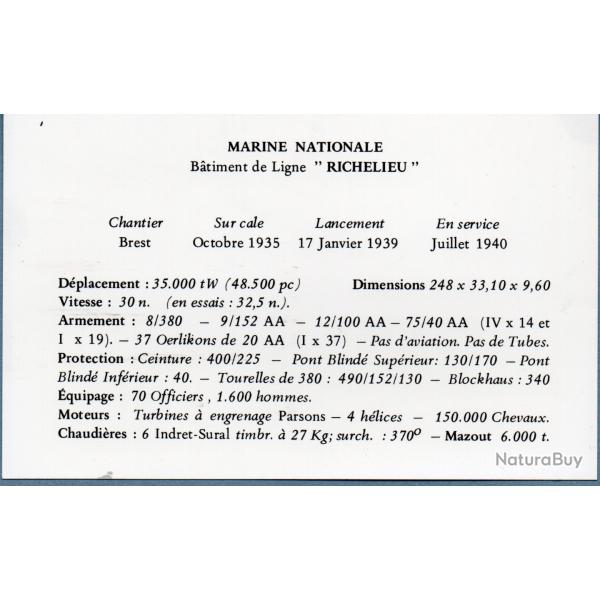 CPA -MARINE NATIONALE Batiment de Ligne " RICHELIEU " -N�7176