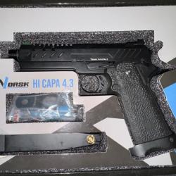 Vorsk Hi-Capa 4.3 PA GBB noir (Haut de gamme) airsoft TBE (Fabriqu&eacute; par nuprol)
