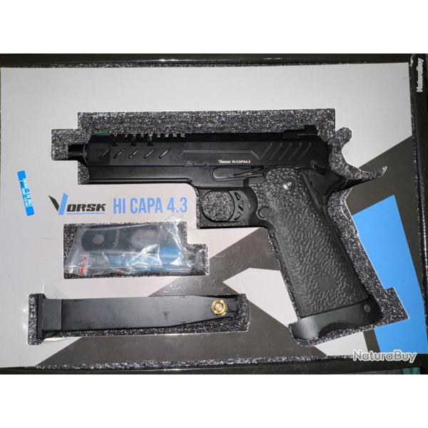 Vorsk Hi-Capa 4.3 PA GBB noir (Haut de gamme) airsoft TBE (Fabriqu� par nuprol)