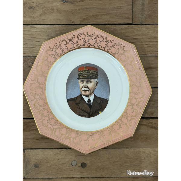 ASSIETTE OCTOGONALE MAR�CHAL PETAIN