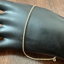 Bracelet de cheville - or massif 14 carats - 29 cm