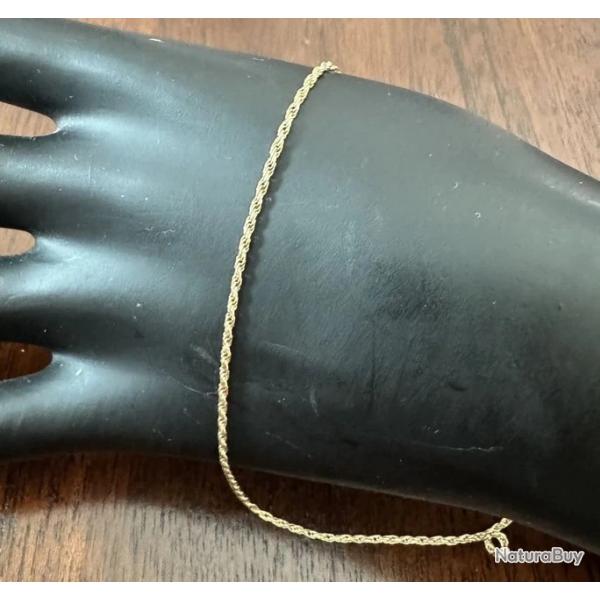 Bracelet de cheville - or massif 14 carats - 29 cm