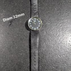 MONTRE FEMME TYPE KELTON DES ANNEES 80 BRACELET CUIR VERITABLE JAMAIS UTILISEE