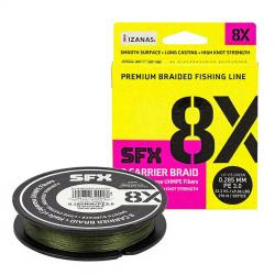 Tresse SUFIX SFX 8 Carrier braid Lo vis green 270m &Oslash; 0.235mm