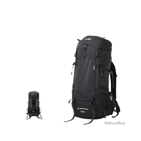 Sac � Dos Camping Grande Capacit� 70+5L Randonn�e Trekking Alpinisme & Voyage Outdoor + Housse Noir