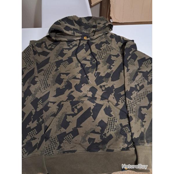 Sweat a capuche carhartt kaki Taille S Tr�s bonne �tat
