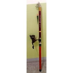 Ensemble 100% Grauvell (marque d'Europe=gage de qualit&eacute;) 3,90m +moulinet+ligne mont&eacute;e.valeur 140euro