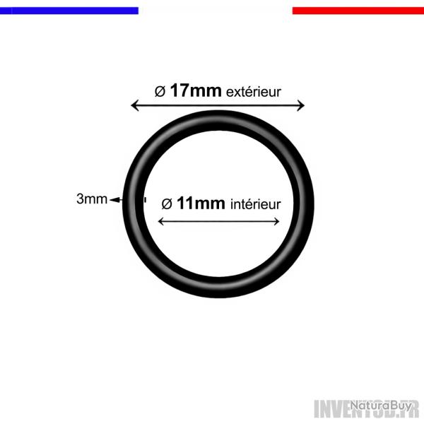 5 Joints Torique - Tore 3 mm 17/11