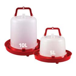Abreuvoir plastique poule premium robuste avec poign&eacute;e 10 L