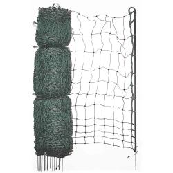 Filet poule &eacute;lectrique vert H110 cm Longueur 25 m double pointe