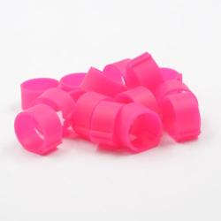 Bagues &agrave; clip &eacute;co &Oslash;20mm par 50 pi&egrave;ces Rose Fluo