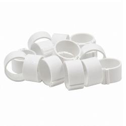 Bagues &agrave; clip &eacute;co &Oslash;25mm par 50 pi&egrave;ces rouge