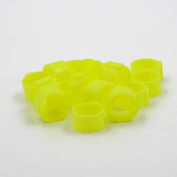 Bagues &agrave; clip &eacute;co &Oslash;25mm par 50 pi&egrave;ces jaune