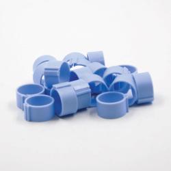 Bagues &agrave; clip &eacute;co &Oslash;25mm par 50 pi&egrave;ces turquoise