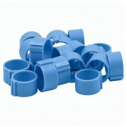 Bagues &agrave; clip &eacute;co &Oslash;25mm par 50 pi&egrave;ces turquoise
