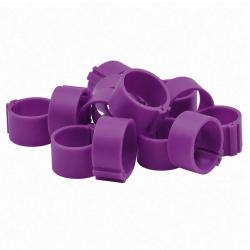 Bagues &agrave; clip &eacute;co &Oslash;25mm par 50 pi&egrave;ces Mauve