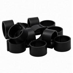 Bagues &agrave; clip &eacute;co &Oslash;25mm par 50 pi&egrave;ces noir