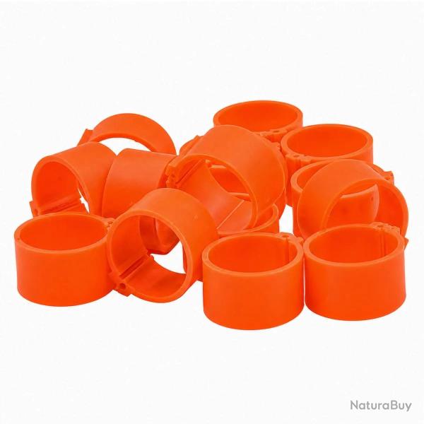 Bagues � clip �co �25mm par 50 pi�ces Orange