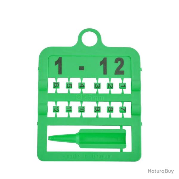 Lot de 12 Bagues fendues marquage laser Vert