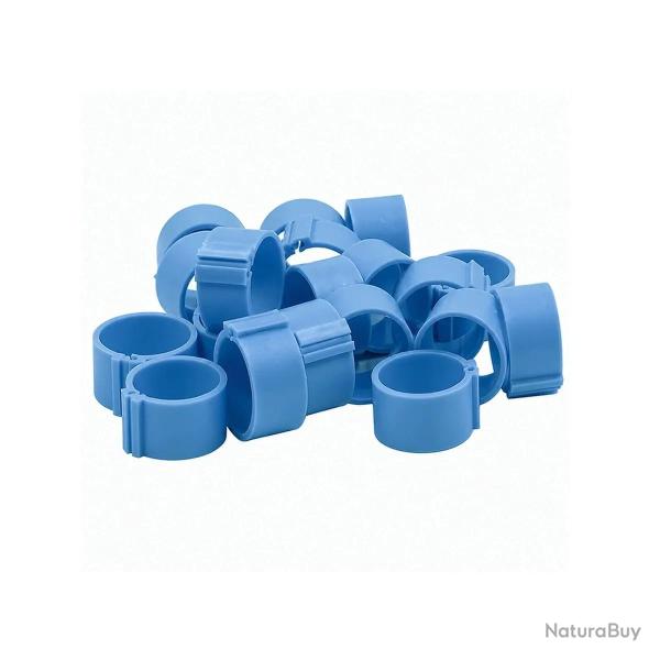 Bagues � clip �co �16mm par 100 pi�ces Turquoise