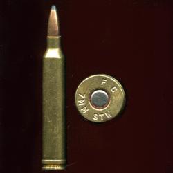 7 x 72 STW - marquage FEDERAL  :  FC 7MM STW- balle cuivre pointe plomb - &eacute;tui laiton
