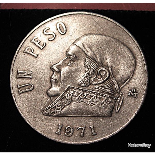 Mexique, piece de 1 peso 1971 diametre 28,5 mm  ttb