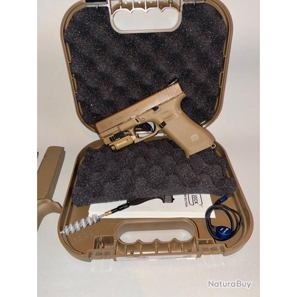 Pistolet GLOCK 19X + lampe olight + hausse LPA
