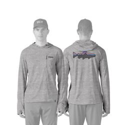 Tee shirt PATAGONIA M's Cap Cool Sun Hoody Fitz Roy Trout Salt Grey M