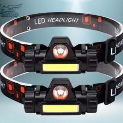 Pack 2 Lampes Frontale &Eacute;tanche Rechargeable...Ench&egrave;re 1 Euro